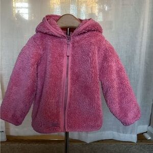 Pink Fuzzy Hooded Jacket